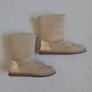 💙 Arizona Sequined Comfort Booties Size 11 Gold Fall Winter Warm
